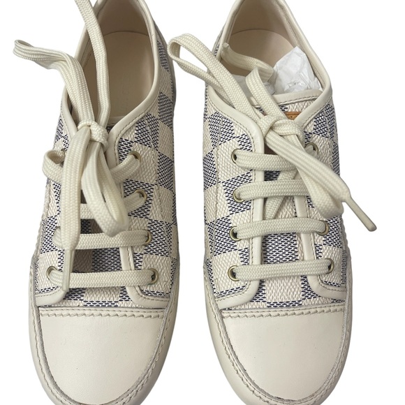 The Capucine Louis Vuitton Damier Azur CHILDREN's  Sneakers.  Size EU 31 US 13 - Picture 10 of 14